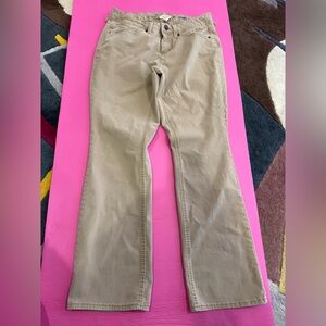 Faded Glory khaki cotton spandex blend pants size 12A